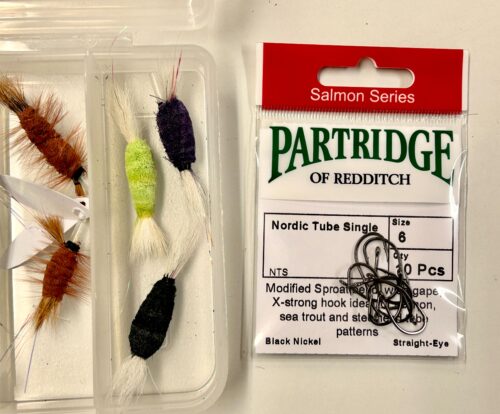 Selection of small wake flies for Steelhead and Salmon