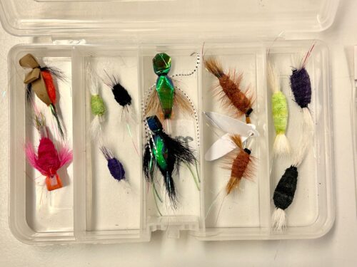 Selection of small wake flies for Steelhead and Salmon