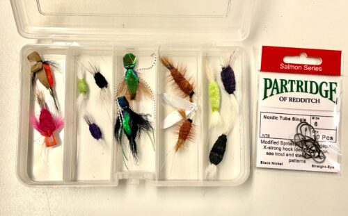 Selection of small wake flies for Steelhead and Salmon