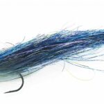 Fishmadman single hook pike fly silver and blue