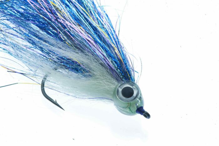Fishmadman Pike Fly single hook Blue and Silver