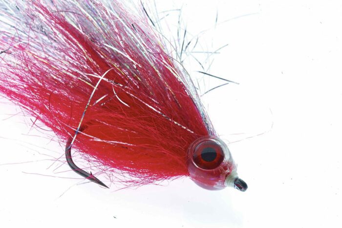 Fishmadman Pike Fly single hook Silver and Red