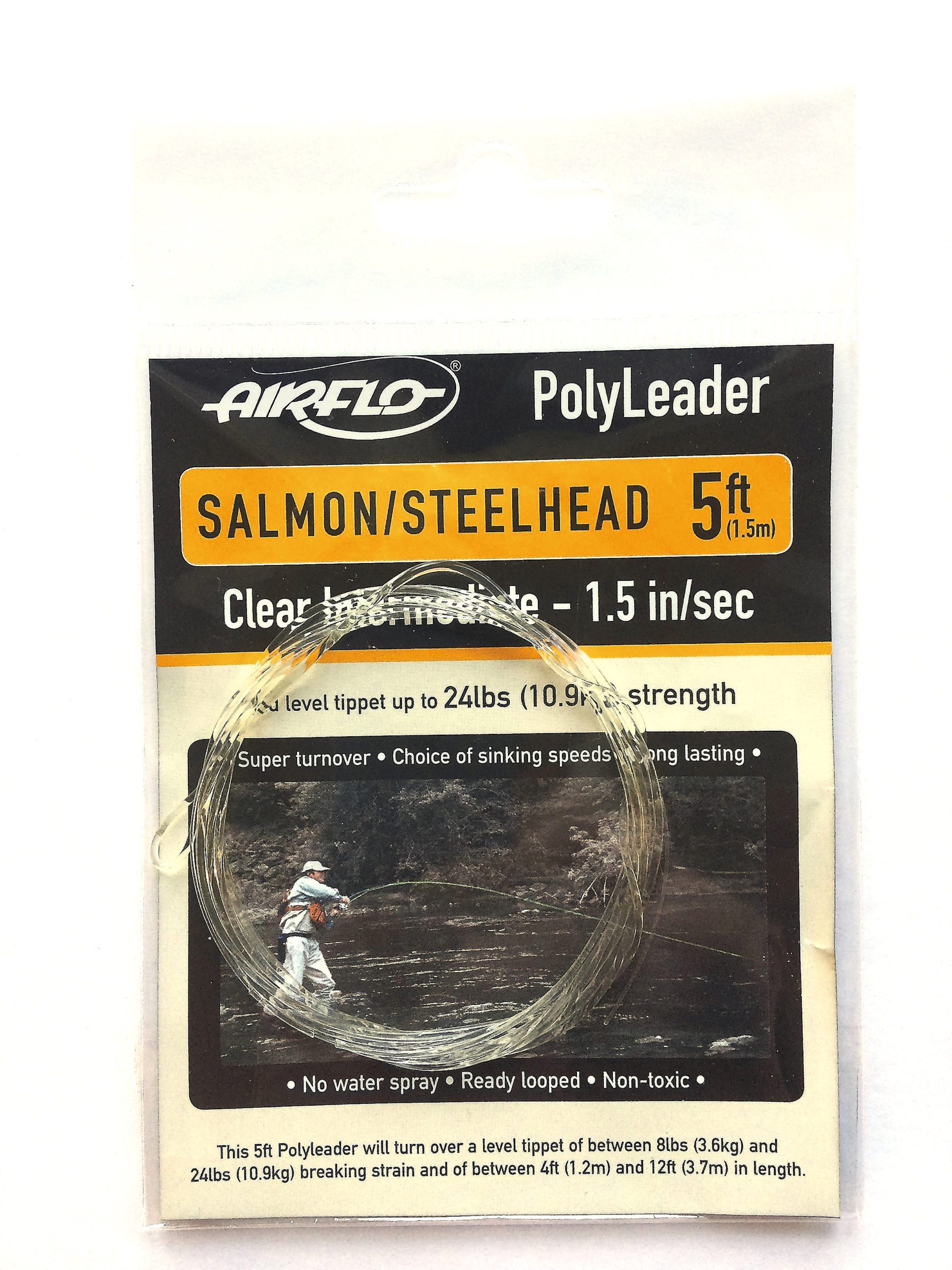 Airflo polyleader Salmon steelhead 5 ft clear intermidiate 1