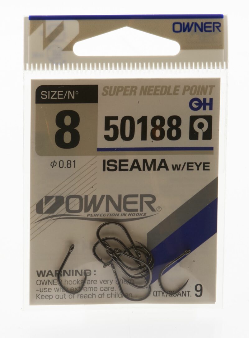 Owner Iseama 50188 Single Tube Fly Hook # 8