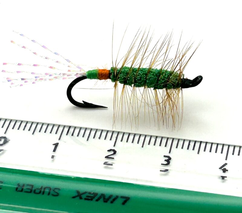 Glitter Bug Green - Green and Orange Butt # 8