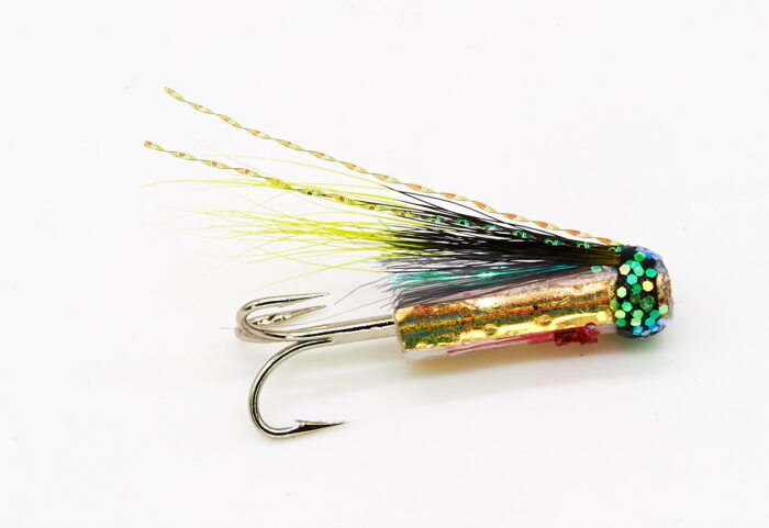 Hitchman Gold Riffling hitch tube fly