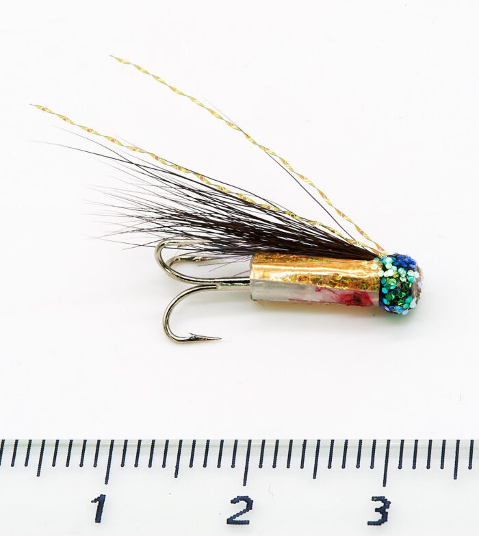 Hitchman - Black and Gold riffling hitch tube fly