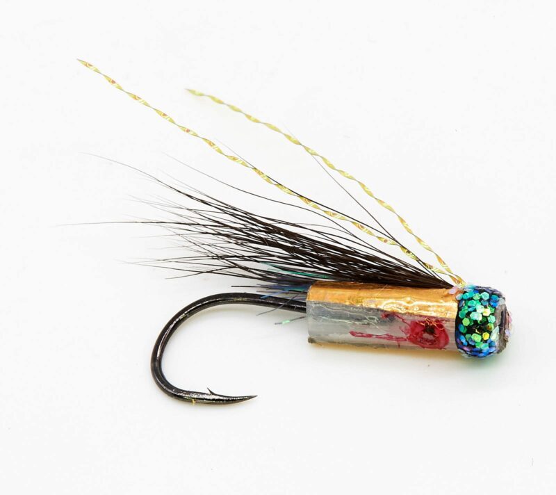 Hitchman - Black and Gold riffling hitch tube fly