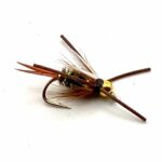 Prince Nymph-Double Bead Brown Rubberlegs # 8