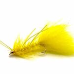 Wooly Bugger-TDF Yellow w. Yellow Rubberlegs # 4 -