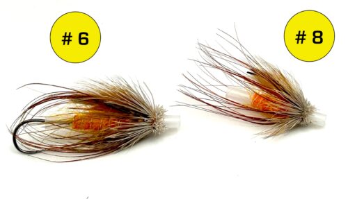 Tube Fall Caddis tube Wake fly #6 and Tube Fall Caddis tube Wake fly # 8