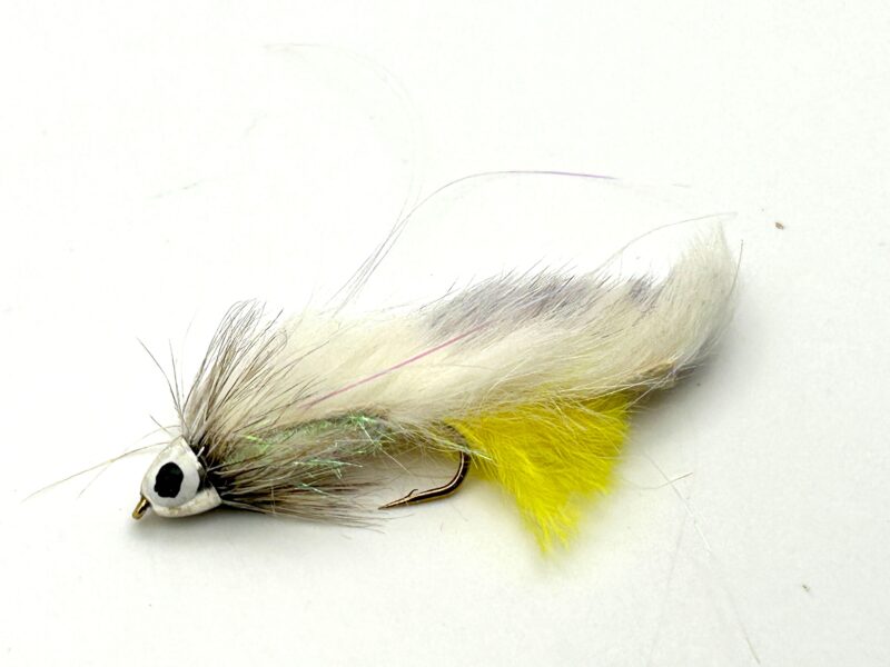 Black Ghost Zonker - Pearl W Yellow tail # 6