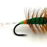 Glitter Bug Green - Green and Orange Butt #12