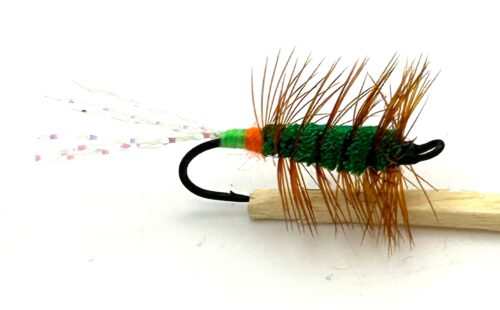 Glitter Bug Green - Green and Orange Butt #12