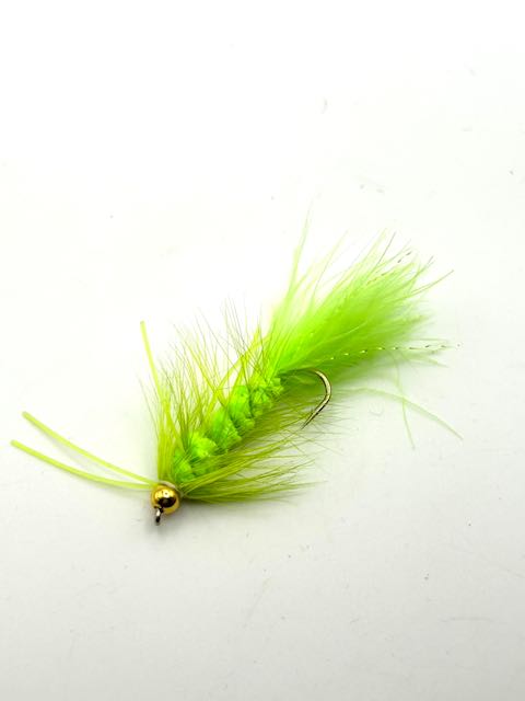 Woolly Bugger - TDF - Chartreuse rubberlegs # 4