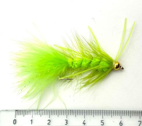 Woolly Bugger - TDF - Chartreuse rubberlegs # 4