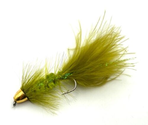 Wooly Bugger Olive TDF - Gold Tungsten head # 4