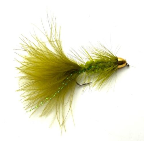 Wooly Bugger Olive TDF - Gold Tungsten head # 4