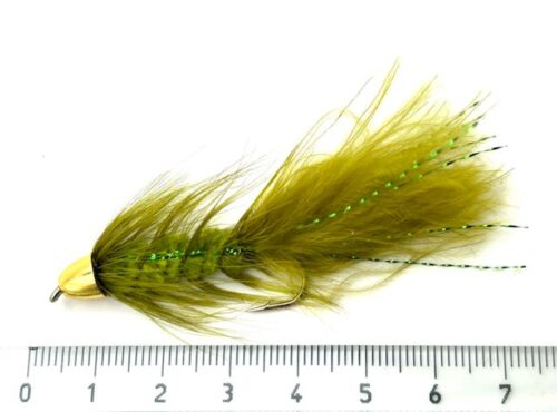 Wooly Bugger Olive TDF - Gold Tungsten head # 6